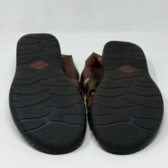 Born Fisherman Sandals Mens 12 Brown Leather Open Toe Comfort Shoes HandCrafted main image 7